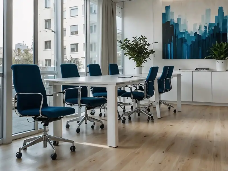 Reinigungskraft von NovaClean beim Reinigungsdienst in einem Bürogebäude in Brandenburg